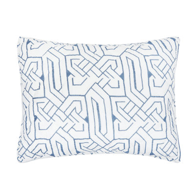 Marlowe Blue/White 100% Cotton Piece Sham