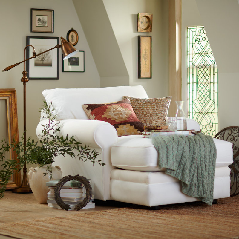 Upholstered Chaise Lounge, Capri, Dark Walnut