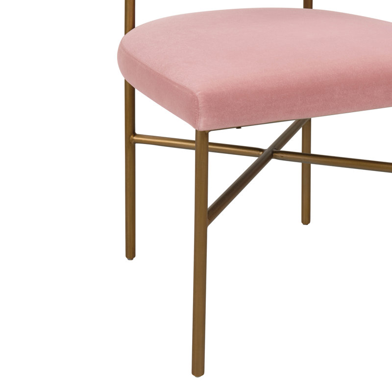 Fauteuil d'appoint en velours, Velours Joya Blush