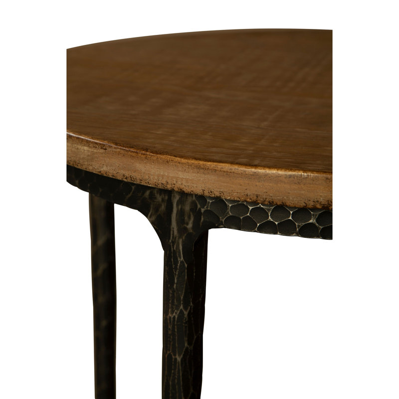 Table de bout en pin récupéré Othal Chloe, naturel antique