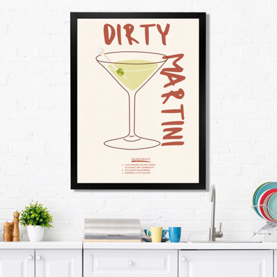 Salon d'art Martini sale avec olive à 5 à 7 cocktails