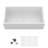 Fireclay 36" L x 20" W Large Single Bowl Farmhouse Kitchen Sink with Accessories