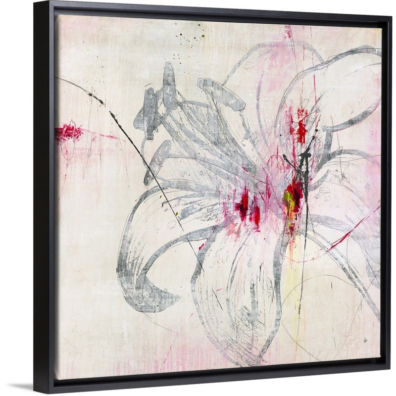 « genesis i », peinture sur toile, H 17,7 po x l 17,7 po x p 1,75 po, Cadre flottant noir
