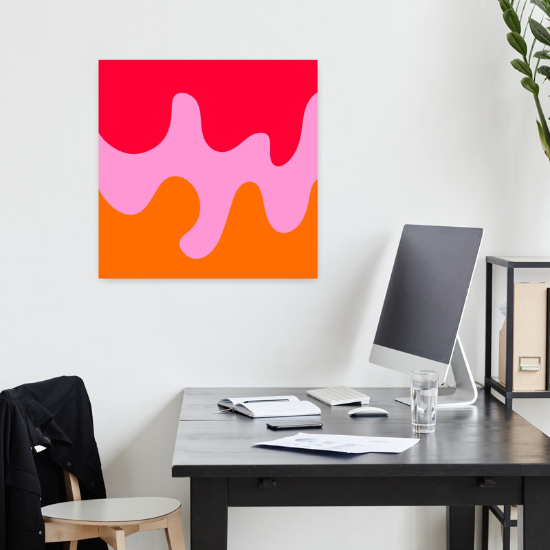 Art contemporain, art abstrait abstrait et coloré, H 18 po x l 18 po
