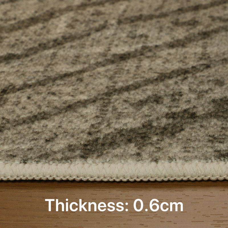 Abstract Area Rug, Brown, Rectangle 200 x 290 cm