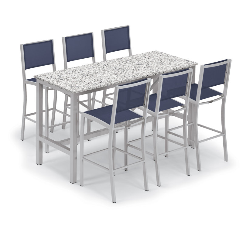 Travira Outdoor Bar Stool, Ink Pen