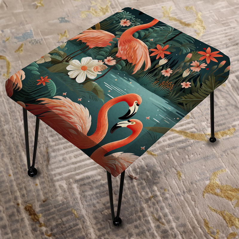 Lesslie - Repose-pieds rectangulaire imprimé animal