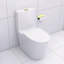 Toilette allongée une pièce - blanc-129933539