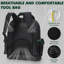 Sac à dos pour outils, sac à outils en tissu Oxford robuste avec base dure incurvée de 18 po, sac à dos pour électricien de grande capacité avec plusieurs compartiments, antichoc