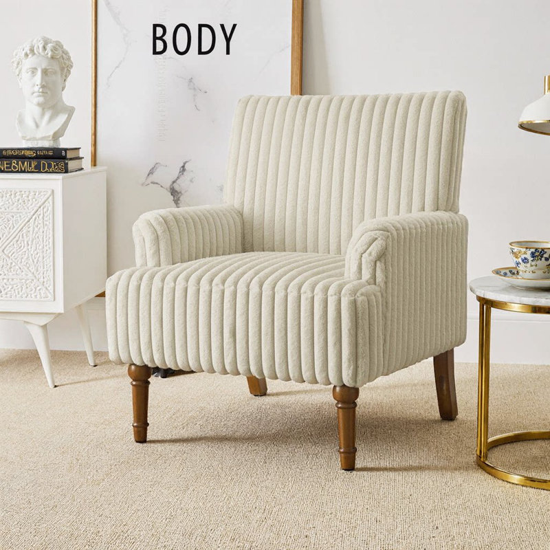 Chaise avec accoudoirs UnaMara, Beige