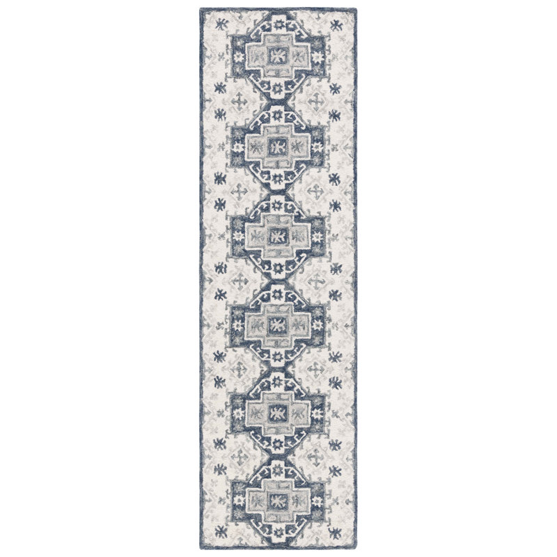 Tapis ivoire / gris foncé Metro 479, Tapis de couloir 2 pi 3 po x 8 pi
