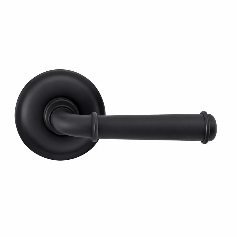Faux levier Bravura 840-0 St. Charles sur rose ronde traditionnelle en noir mat
