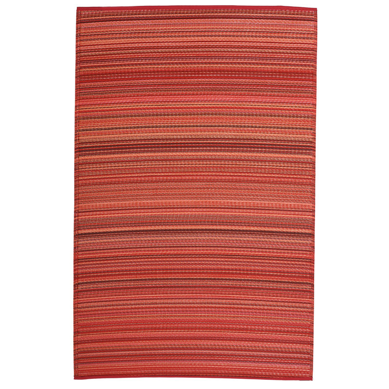 Tapis d'extérieur imperméable en plastique Amyree, Coucher de soleil Cancun, Rectangulaire 8 pi x 10 pi