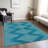 Velina Teal Washable Indoor-Outdoor Rug - -1743584363