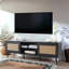 Meuble télé en rotin naturel pour téléviseur de 70 po ou moins