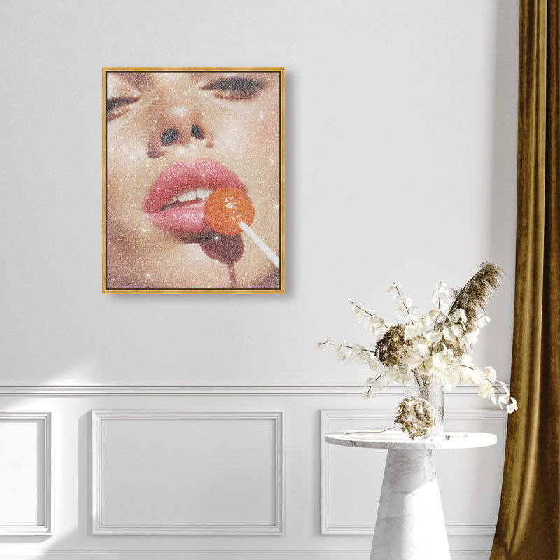 Citrus Gloss Canvas Fashion Print by Oliver Gal, Black Frame, 16 x 20, 46"H x 37"W, Gold Floater Frame