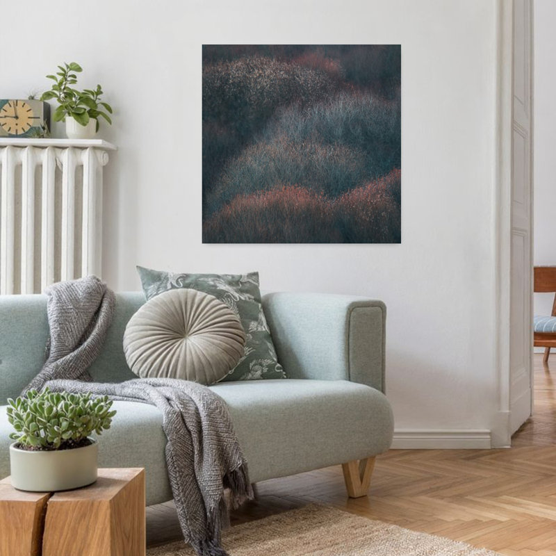 Waves Of Silence, art mural contemporain abstrait, H 32 po x l 32 po