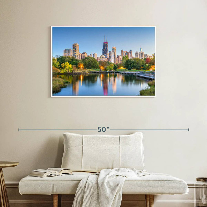 Lincoln Park, Cadre flottant blanc, 37 po x 25 po