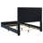 Navy Upholstered Queen Panel Bed