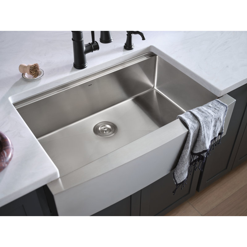 Stainless Steel Farmhouse Single Bowl Workstation Sink with Accessories