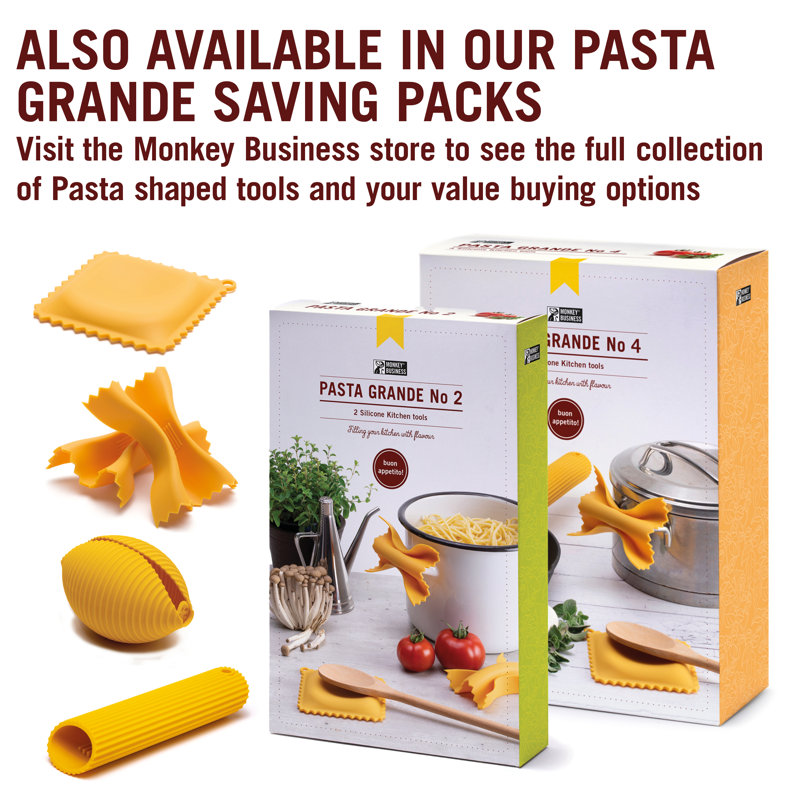 Gants de cuisine Monkey Business - Poignées en silicone en forme de pâtes Farfalloni pour la manipulation de casseroles et de plats chauds