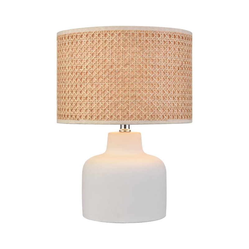 Lampe de table 1 lumière de 17 po de hauteur Rockport - blanc mat