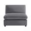 Caylie Armless Slipper Chair - Charcoal