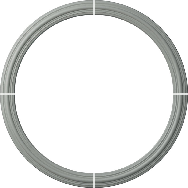 Ensemble d'anneaux de plafond traditionnel, H 41,75 po x l 41,75 po, Simple (1/4 d'un cercle complet)
