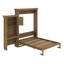 Grand lit escamotable avec plusieurs tablettes de rangement-223722174