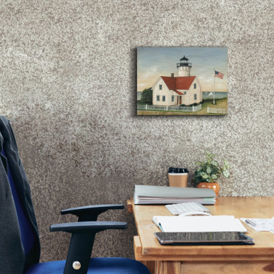 August Grove® 'Lighthouse Keepers Home' by David Carter Brown Canvas Wall Art