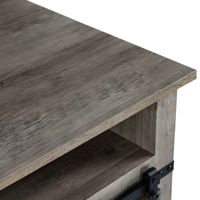 Cage pour chien en bois gris avec rangement et cloison - Meuble de rangement spacieux pour animaux