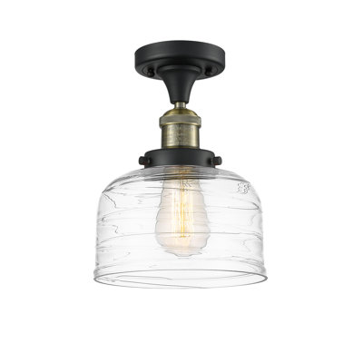 Bell - 1 Light 8" Semi-Flush Mount