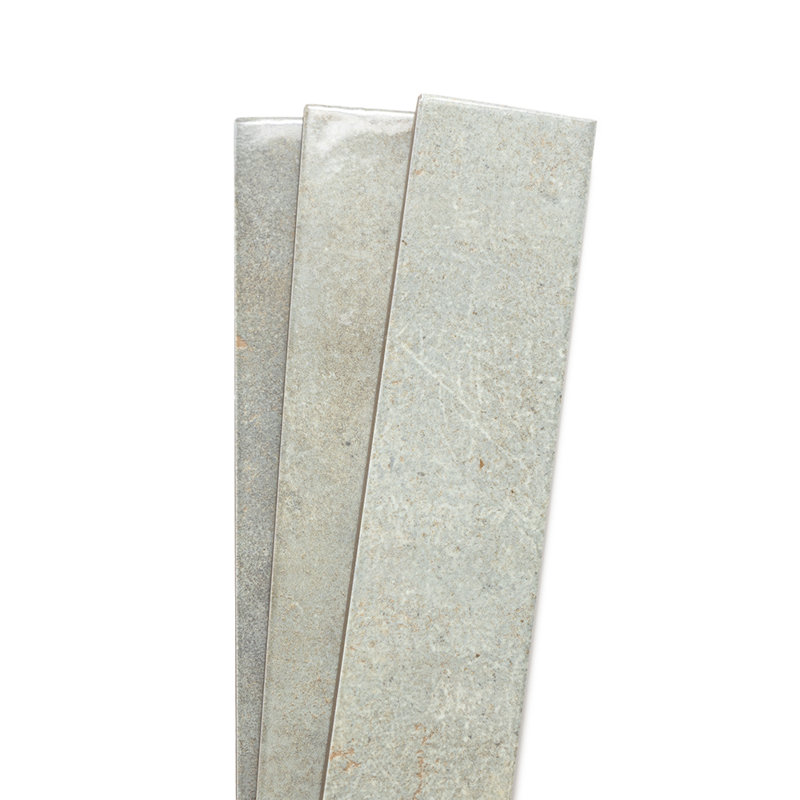 Vela 2" x 16" Glossy Porcelain Wall Tile, Green Field