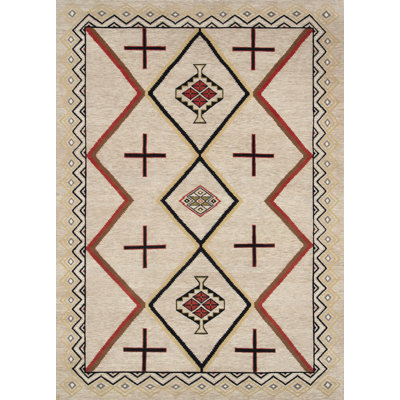 Mesa Hand Knotted Wool Geometric Shapes Area Rug