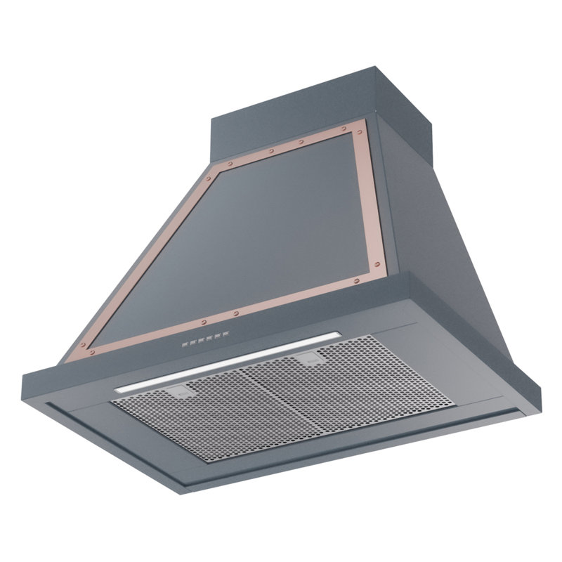 ILVE UANB30BGC Nostalgie Noblesse 30 inch Range Hood, Blue Gray/Copper