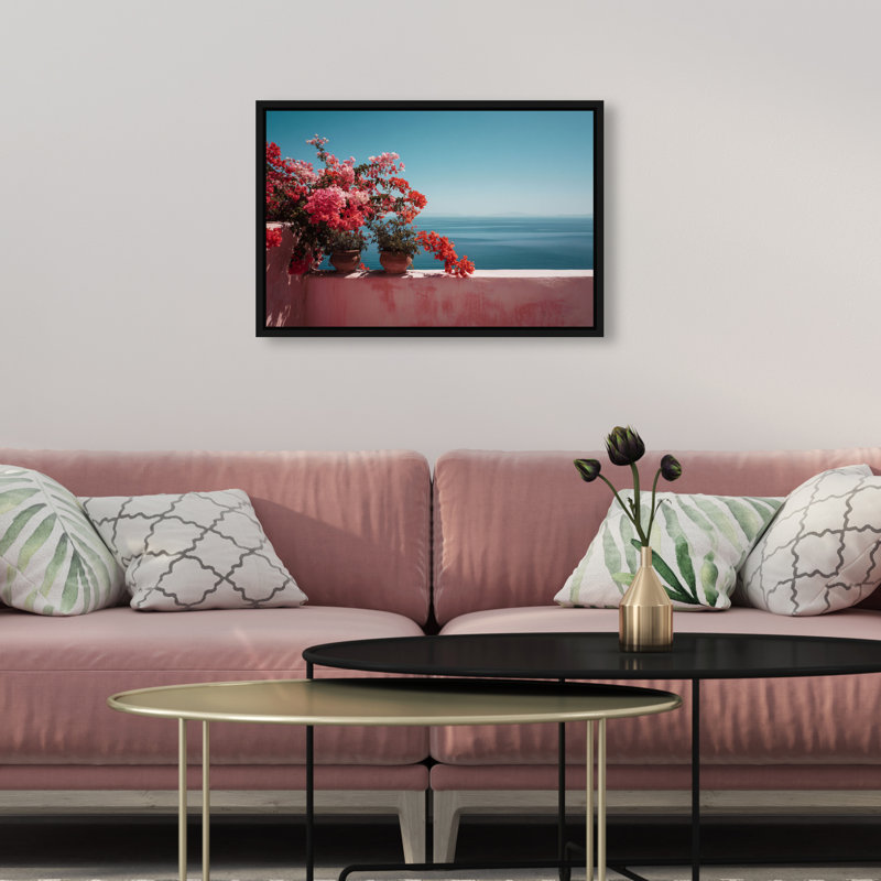 Roseate Horizon Print by Oliver Gal, 16"H x 11"W, Black Floater Frame