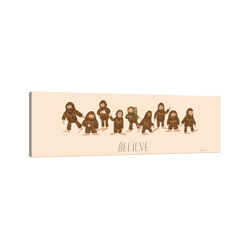 Believe - reproduction d'art murale - toile tendue, 60" x 20", Gallery Wrapped Canvas, No Frame