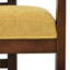 Chaise de salle à manger d'intérieur rembourrée jaune et noyer 2 - Matériau en bois d'hévéa. Superbe revêtement. Stable et confortable. 58 cm L x P x 76 cm H. Assemblage requis. 2 pieds pour une sensation de luxe. Élégante.