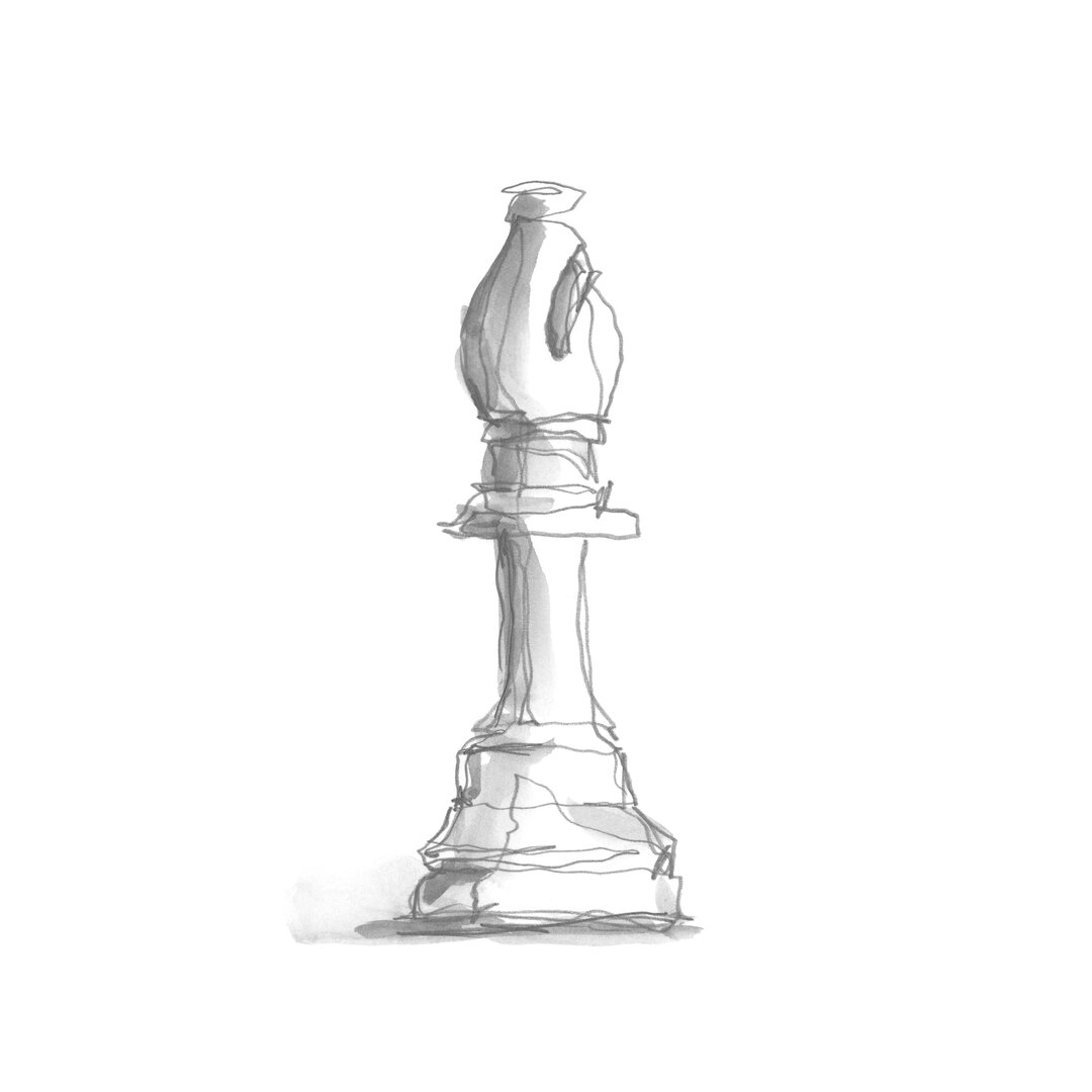 Leinwandbild Chess Piece Study IV