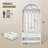 Hall Tree with Bench, Coat and Shoe Rack Entryway, Arched Entryway Organizer with 8 Hooks, Coat Rack with Shoe Bench and 2 Drawers for Hallway-629633208