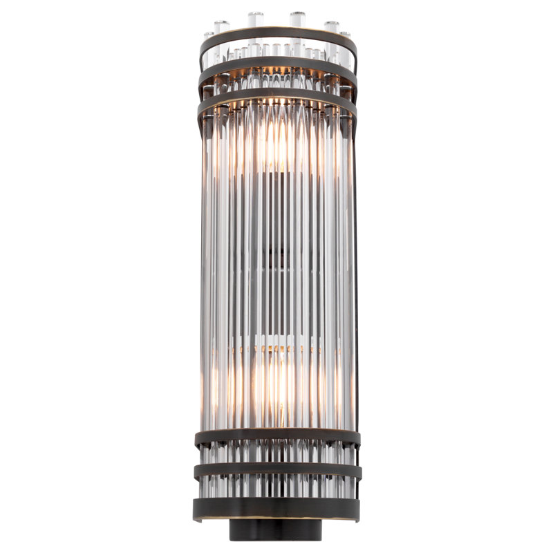 Gulf 2 - Light Flush Mounted Sconce, 15" H x 5" W x 5" D, Black