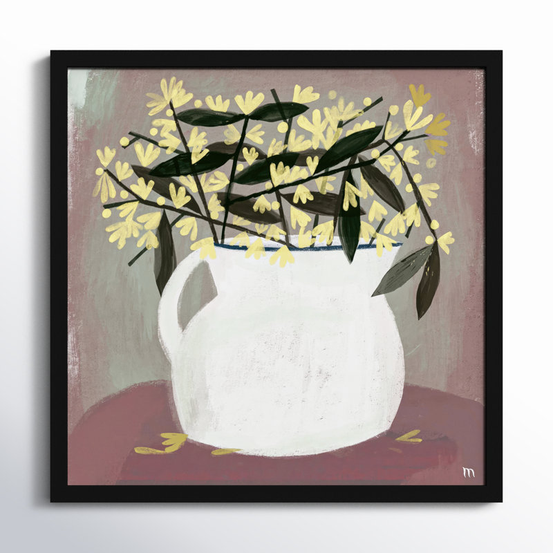 Calycanthus Painting by StudioM, Black, 24" H x 24" W x 1.25" D