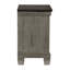 Table de chevet pour chambre à coucher en café et gris antique, armoire 2 tiroirs gris avec tiroirs de rangement-327757847