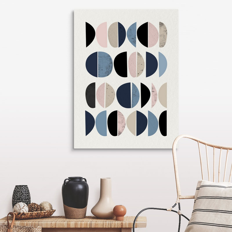 Reproduction d’art sur toile, « Mid Century soft luxe 8 » par Urban Epiphany, H 40 po x l 30 po x P 1,25 po, Toile tendue