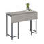 Table avec abattant, finition grise