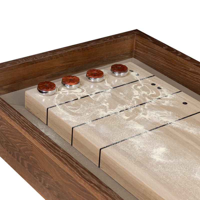Small Shuffleboard Table-Ebonized Oak, 9ft, Ebonized Oak