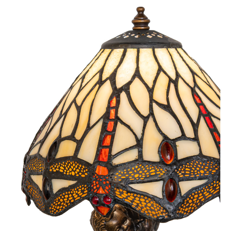 Lampe d'appoint 12 po, Beige/rouge