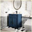 Meuble-lavabo autoportant moderne de 70,6 cm (27,8 po) avec lavabo, finition peinte de style milieu du siècle, armoire de rangement avec tiroir à couvercle rabattable