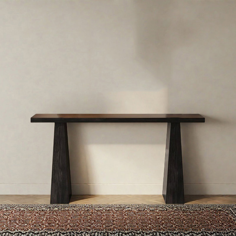 Console Modern Minimalist, H 31,5 po x l 62,99 po x P 15,75 po, Noir, noir, noir, noir