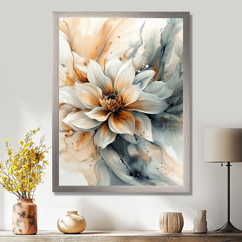 Housman - Floral Canvas Prints, Silver, H 20 po x l 12 po, Reproduction encadrée d'une seule photo